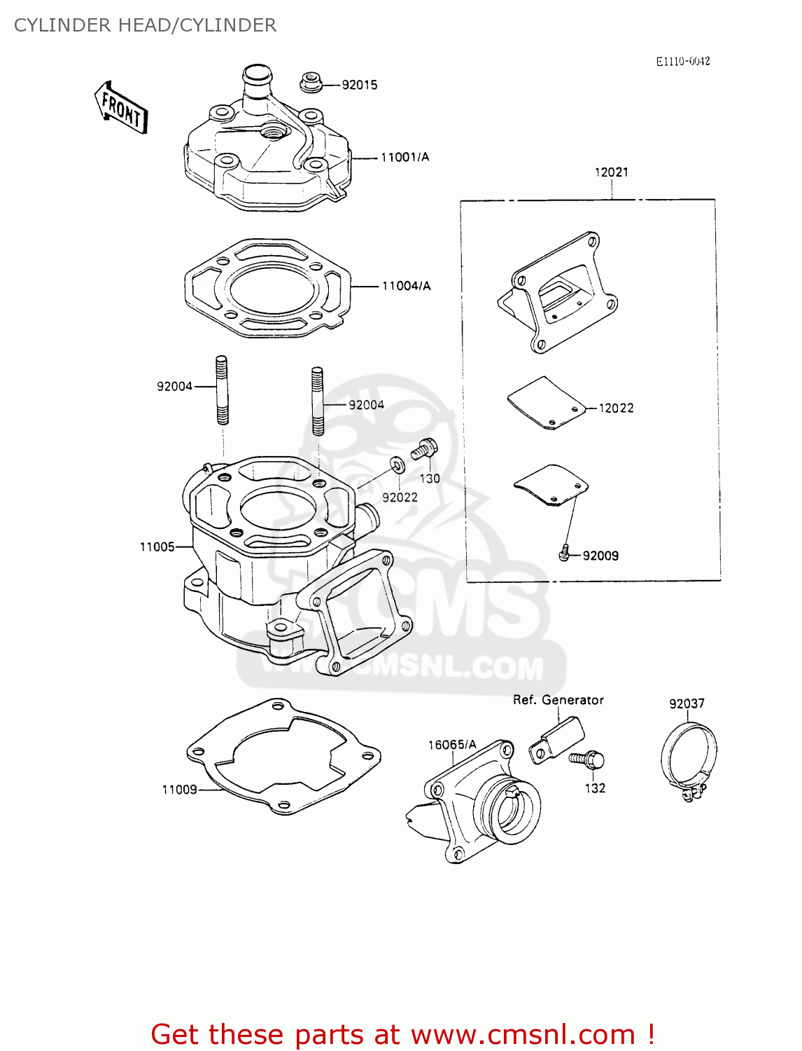 CYLINDER HEAD/CYLINDER KX100-A1 1989 UNITED KINGDOM AL