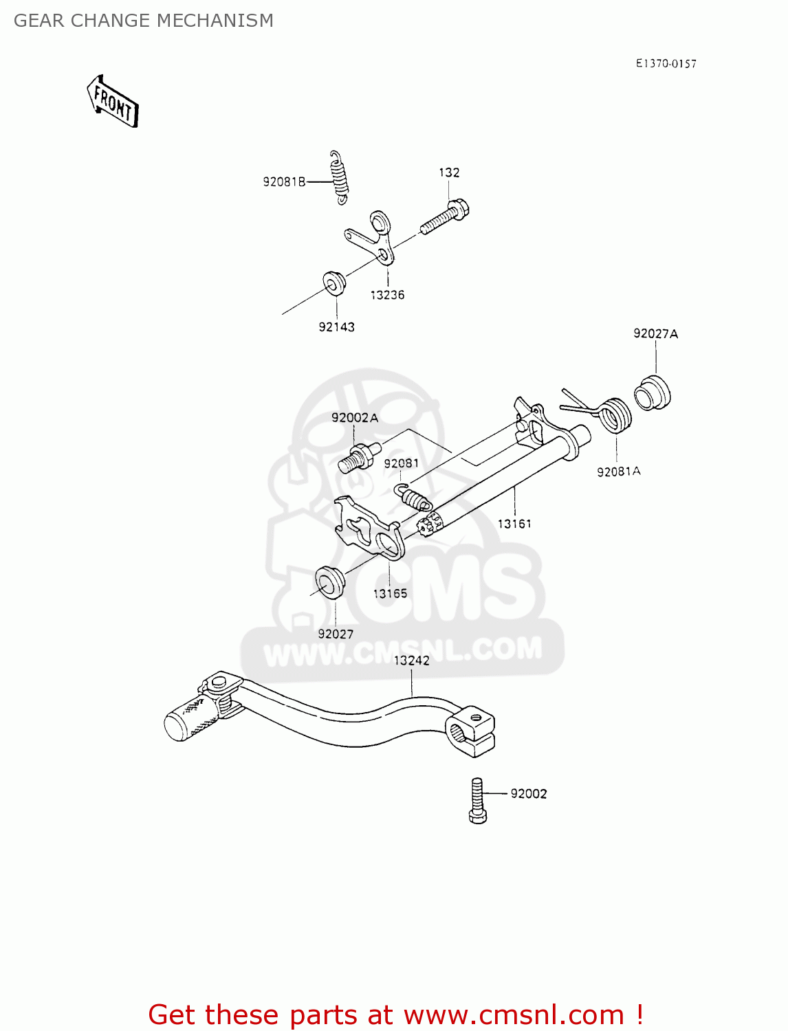 GEAR CHANGE MECHANISM KX100-A1 1989 UNITED KINGDOM AL