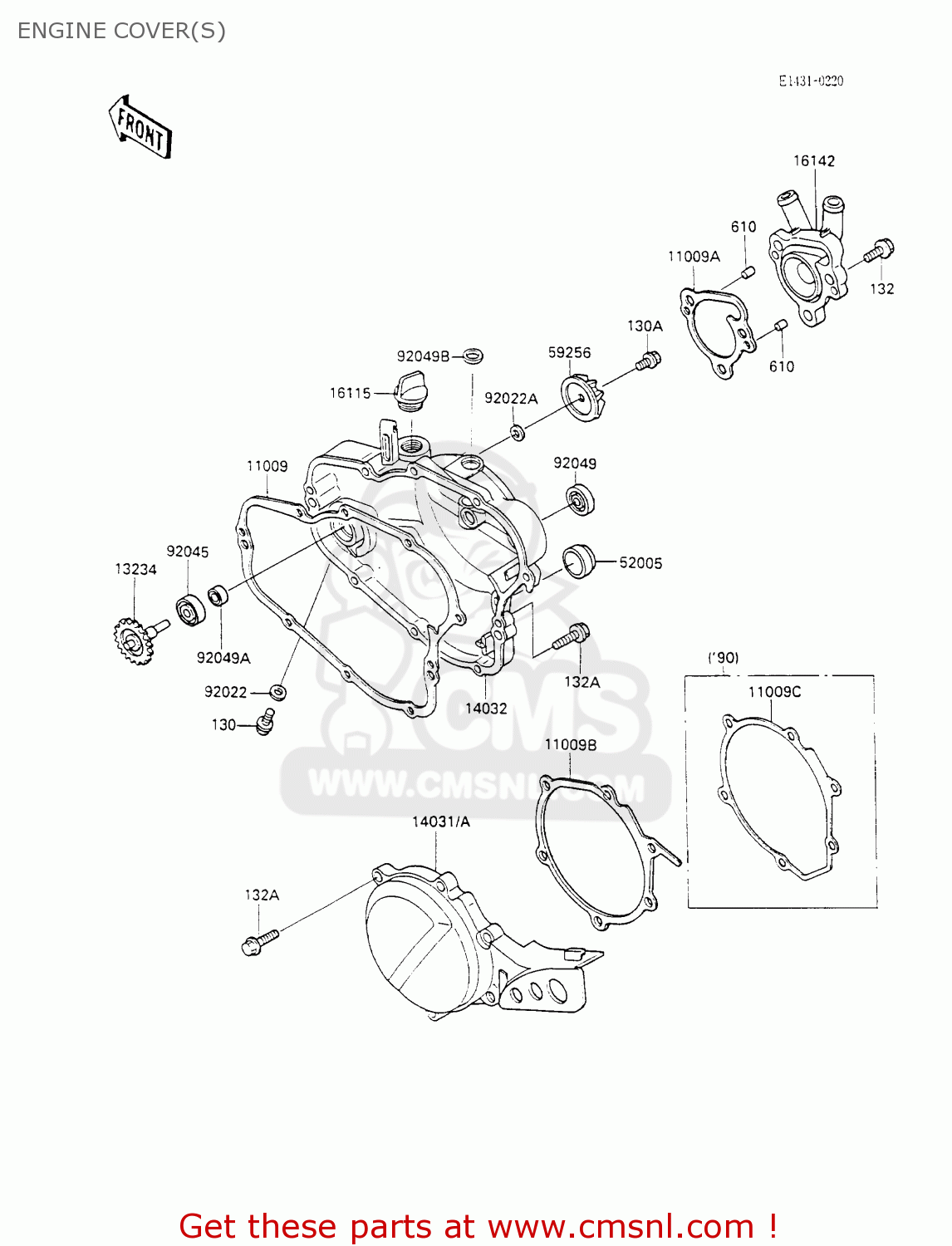 ENGINE COVER(S) KX100-A1 1989 UNITED KINGDOM AL