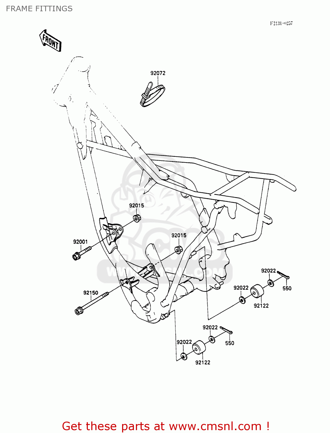 FRAME FITTINGS KX100-A1 1989 UNITED KINGDOM AL