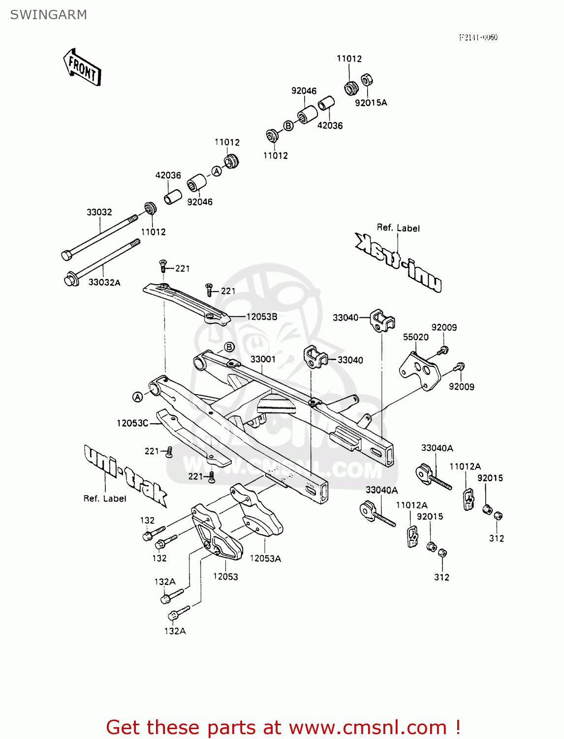 SWINGARM KX100-A1 1989 UNITED KINGDOM AL