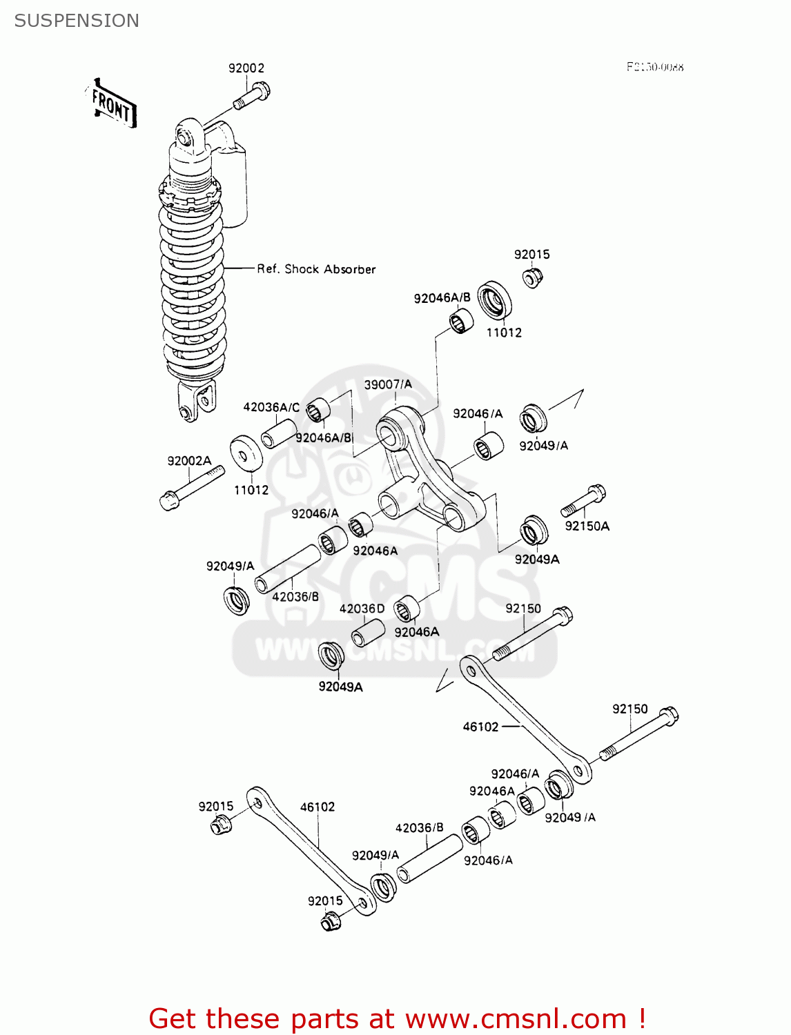 SUSPENSION KX100-A1 1989 UNITED KINGDOM AL
