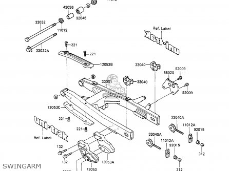 SWINGARM - KX100-A1 1989 UNITED KINGDOM AL