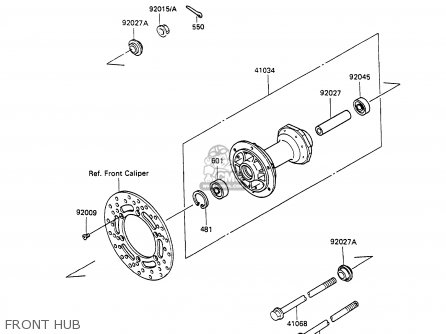 FRONT HUB - KX100-A1 1989 UNITED KINGDOM AL