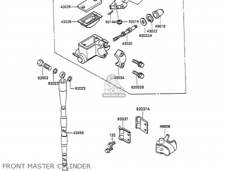 FRONT MASTER CYLINDER - KX100-A1 1989 UNITED KINGDOM AL