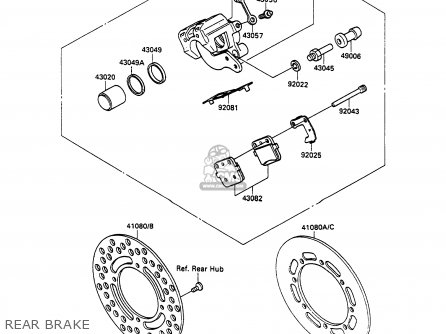 REAR BRAKE - KX100-A1 1989 UNITED KINGDOM AL
