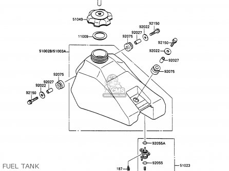FUEL TANK - KX100-A1 1989 UNITED KINGDOM AL