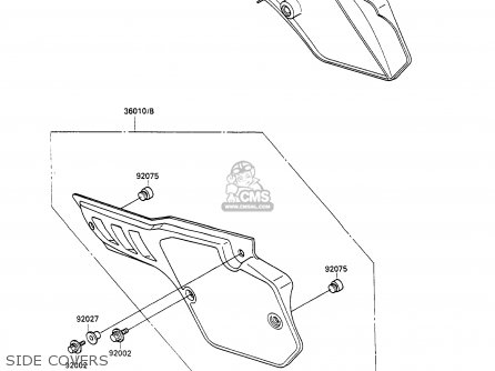 SIDE COVERS - KX100-A1 1989 UNITED KINGDOM AL