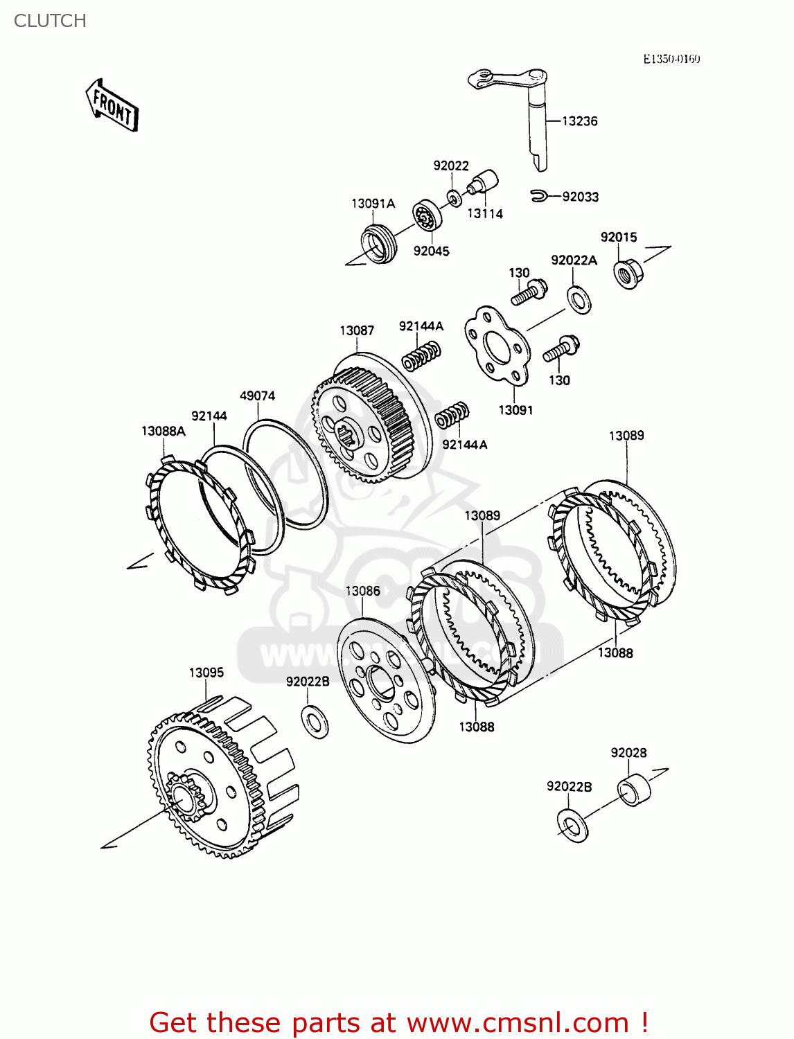 CLUTCH KX100-A2 1990 UNITED KINGDOM AL AS