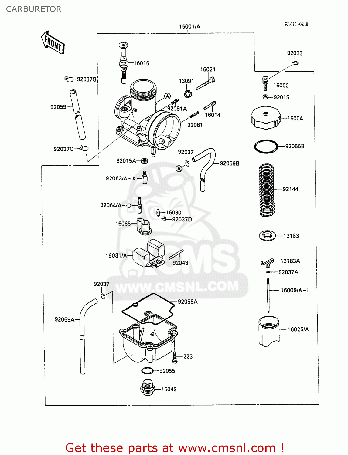 CARBURETOR KX100-A2 1990 UNITED KINGDOM AL AS