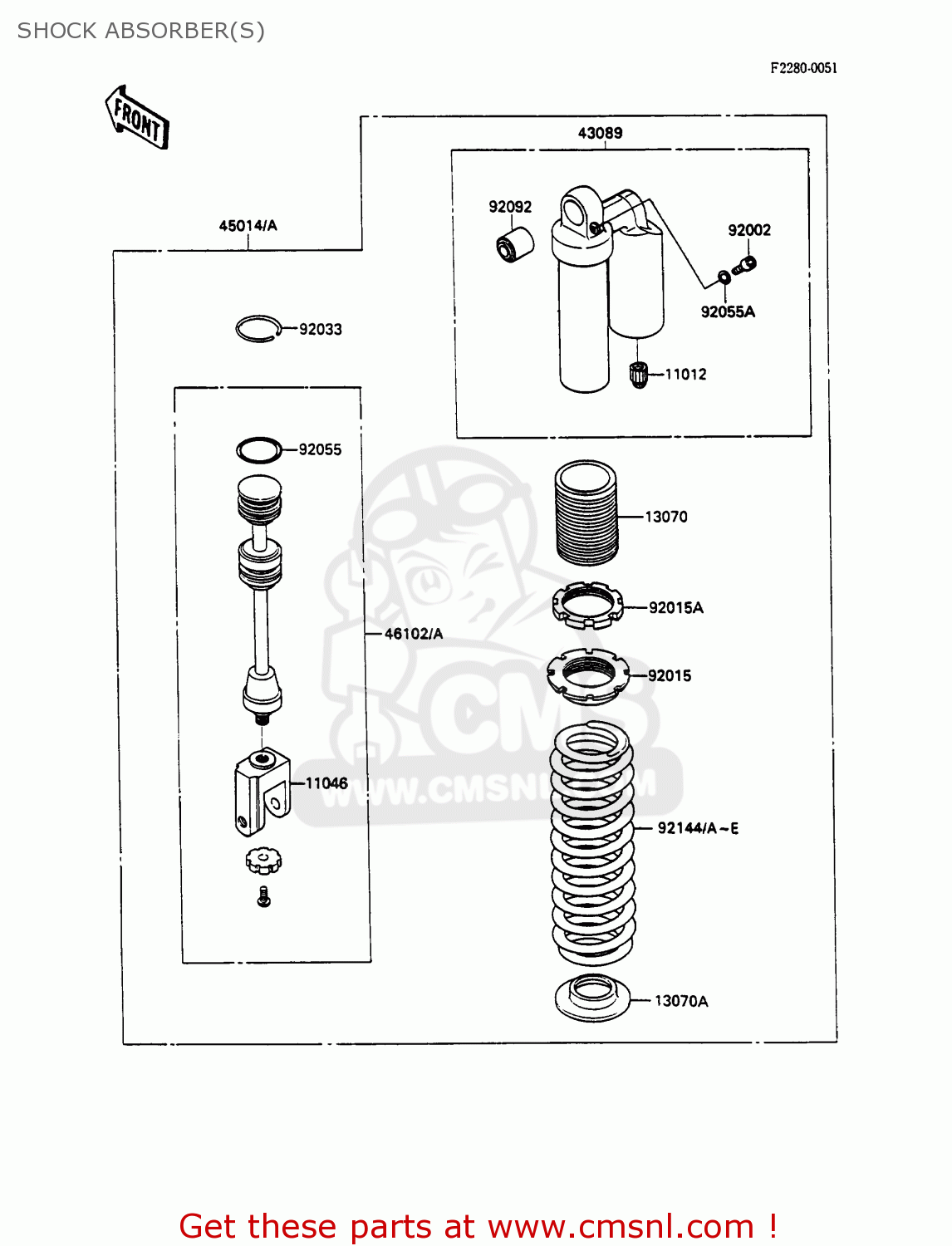 SHOCK ABSORBER(S) KX100-A2 1990 UNITED KINGDOM AL AS