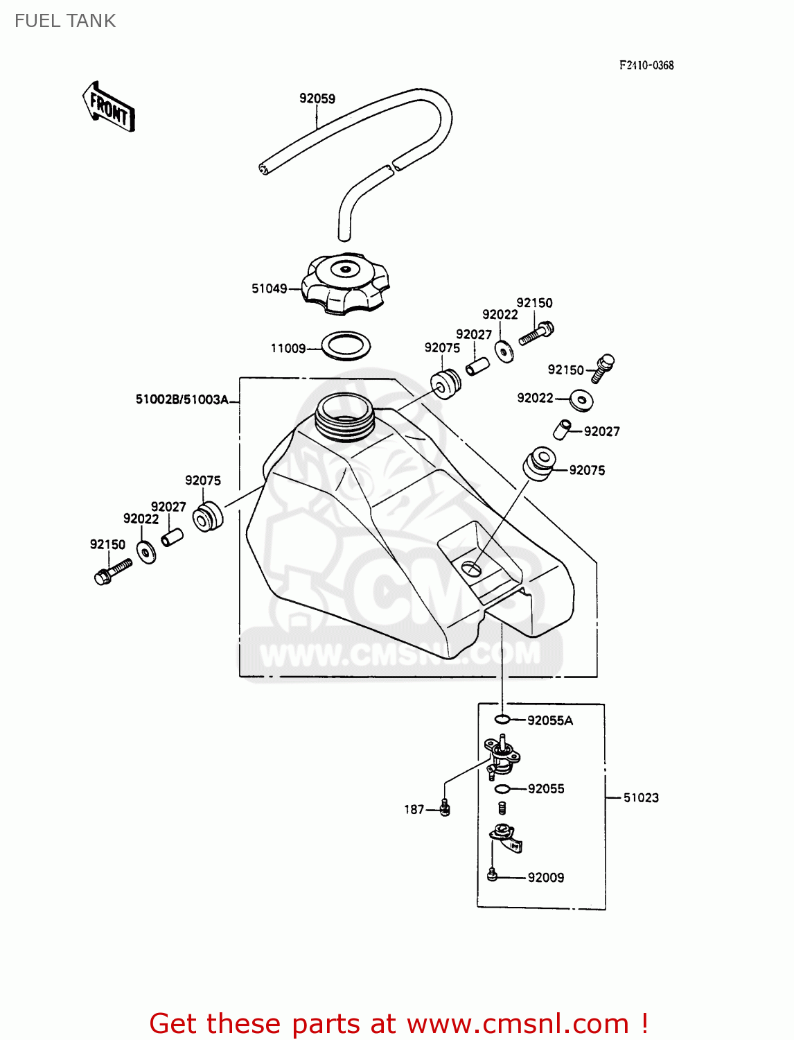 FUEL TANK KX100-A2 1990 UNITED KINGDOM AL AS