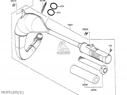 MUFFLER(S) - KX100-A2 1990 UNITED KINGDOM AL AS