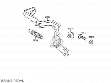 BRAKE PEDAL - KX100-A2 1990 UNITED KINGDOM AL AS