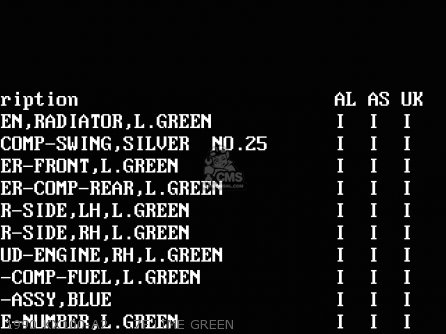 1990 KX100-A2     7F LIME GREEN - KX100-A2 1990 UNITED KINGDOM AL AS