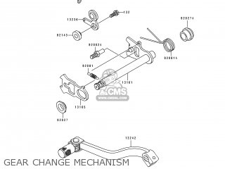 GEAR CHANGE MECHANISM - KX100-B1 1991 UNITED KINGDOM AL AS