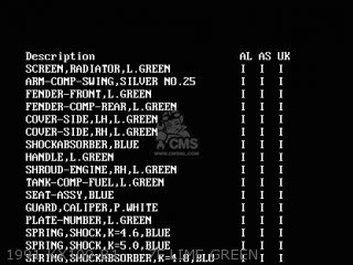 1991 KX100-B1     7F LIME GREEN - KX100-B1 1991 UNITED KINGDOM AL AS
