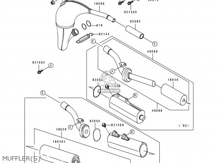 MUFFLER(S) - KX100-B2 1992 EUROPE UK AL AS