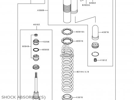 SHOCK ABSORBER(S) - KX100-B2 1992 EUROPE UK AL AS