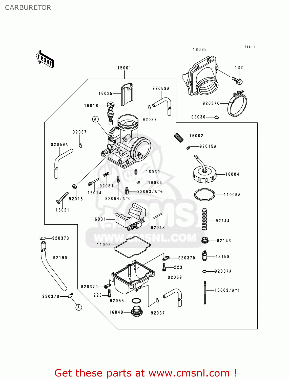 CARBURETOR KX100-B3 1993 EUROPE AS