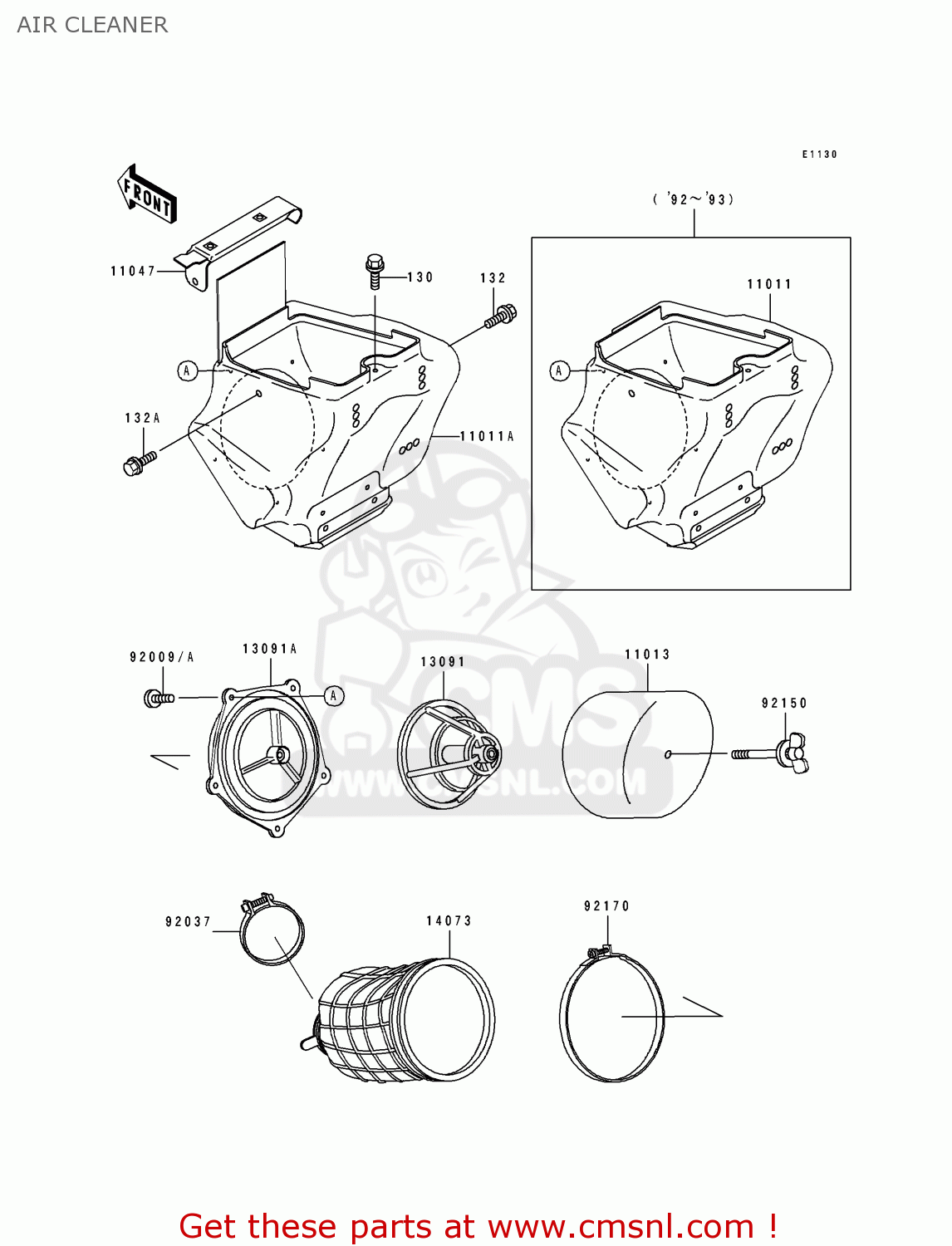 AIR CLEANER KX100-B4 1994 EUROPE AS