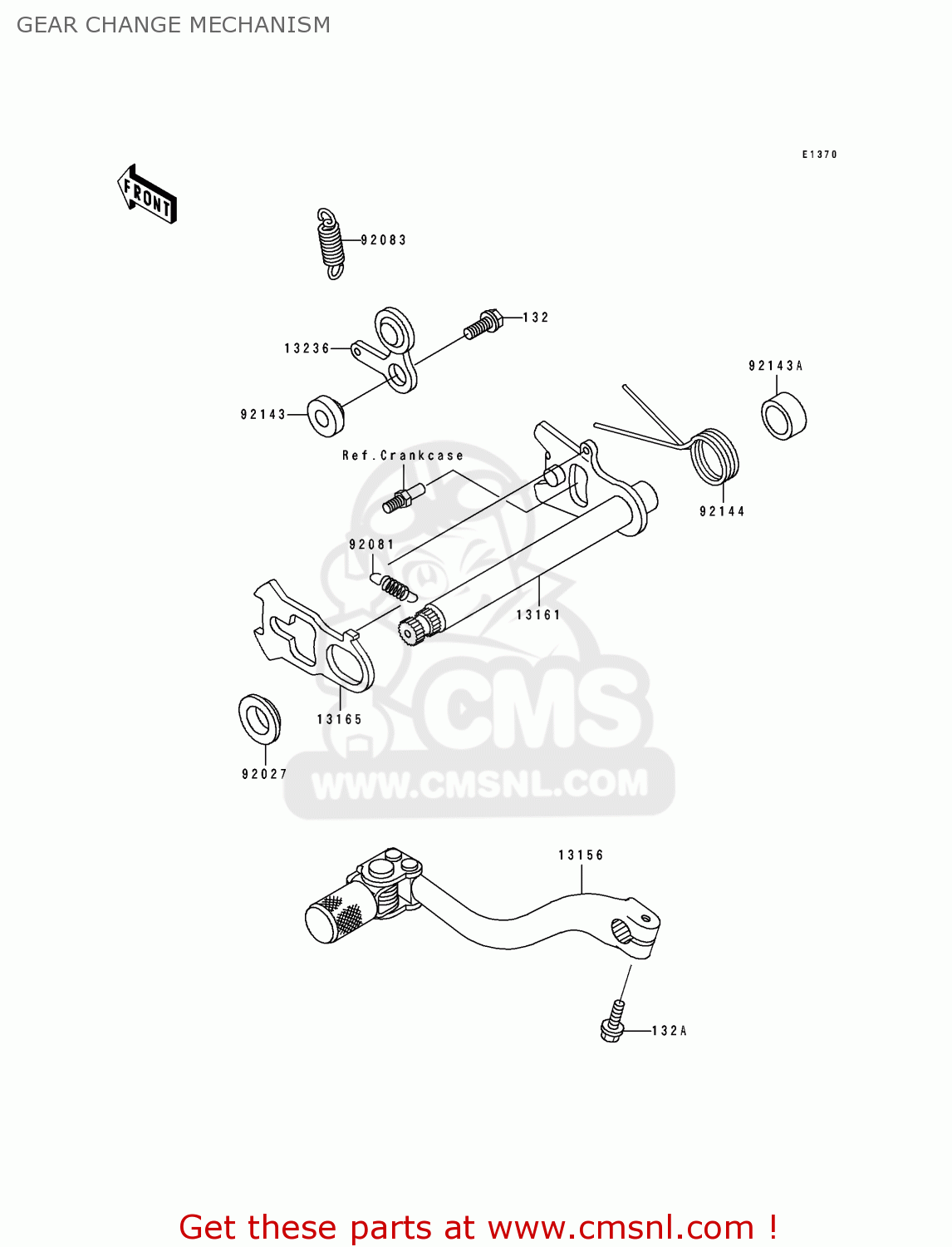 GEAR CHANGE MECHANISM KX100-B4 1994 EUROPE AS