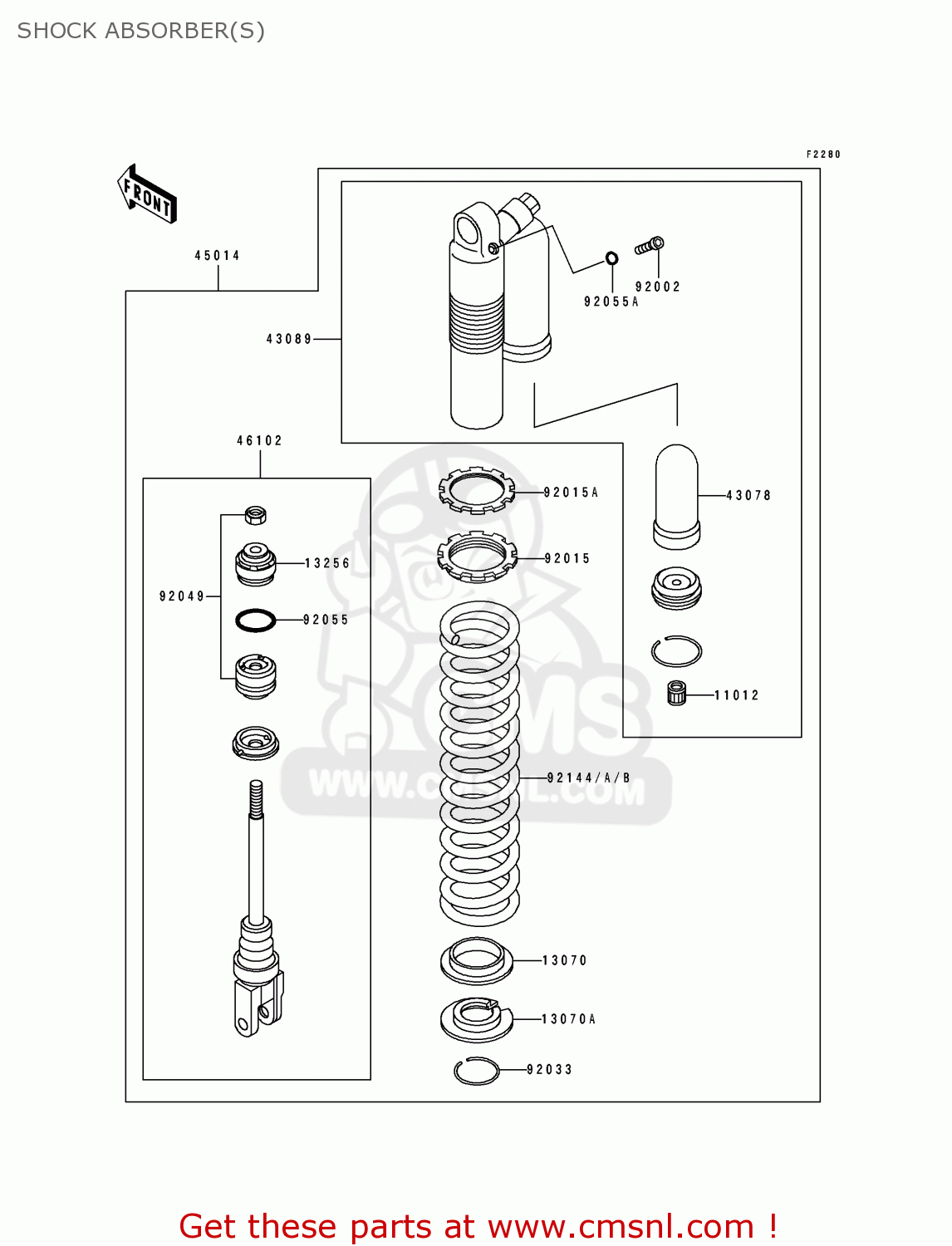 SHOCK ABSORBER(S) KX100-B5 1995 EUROPE AS