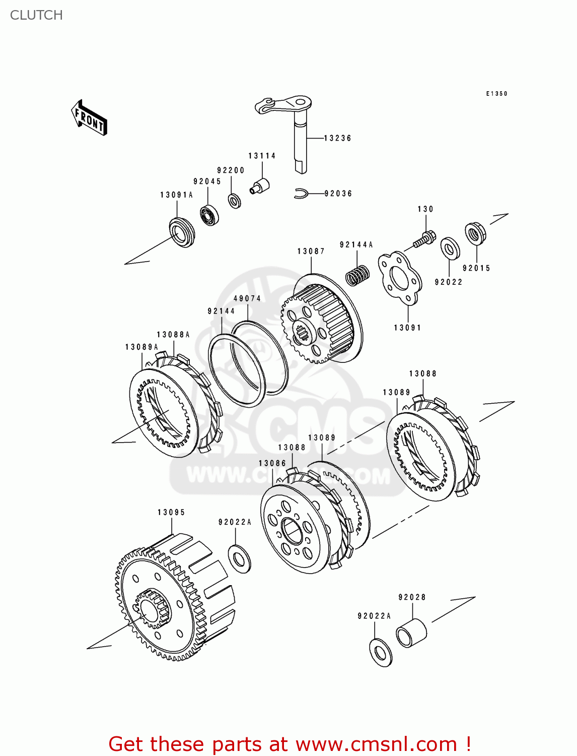 CLUTCH KX100-B5 1995 USA