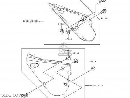SIDE COVERS - KX100-B5 1995 USA