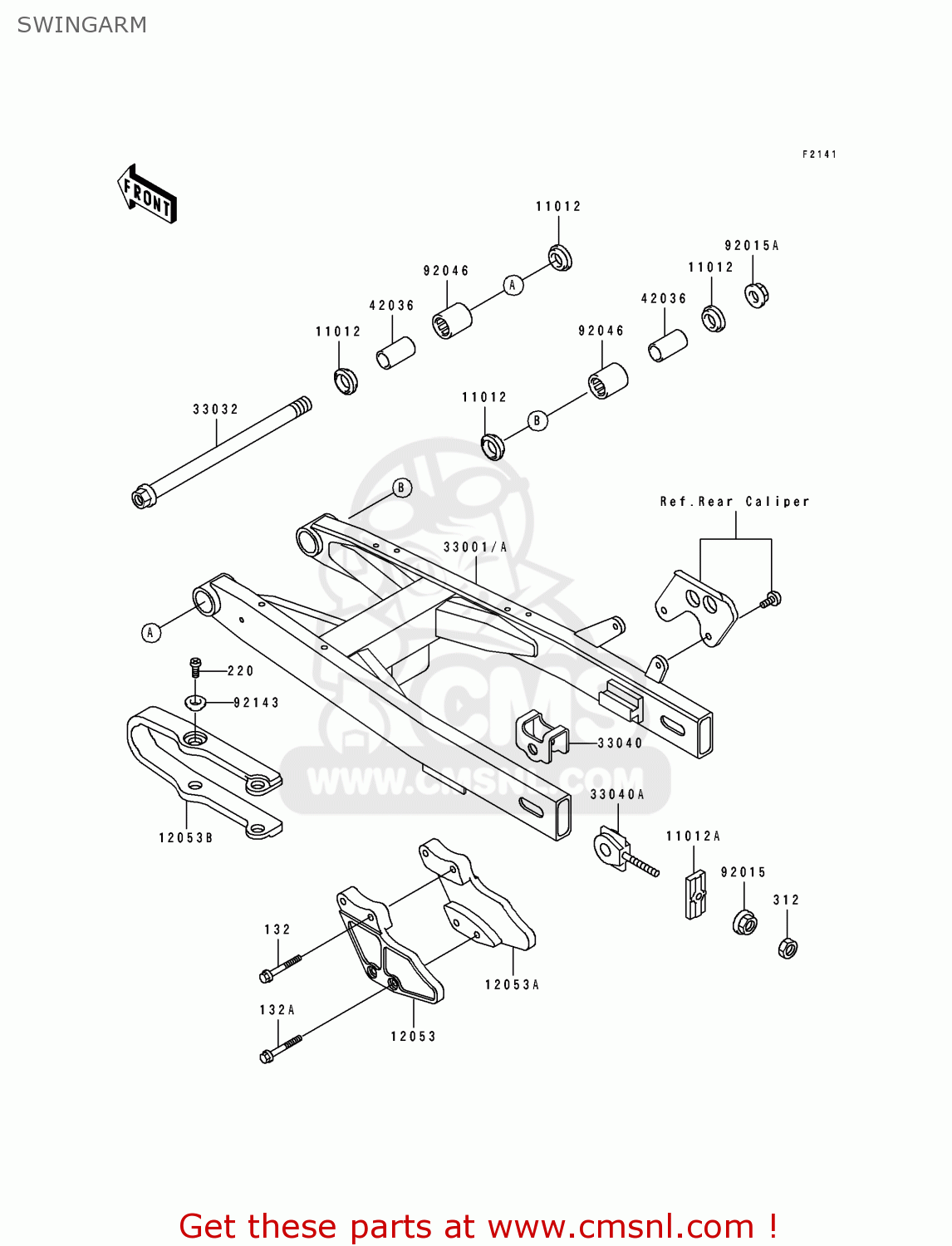 SWINGARM KX100-B6 1996 EUROPE AS