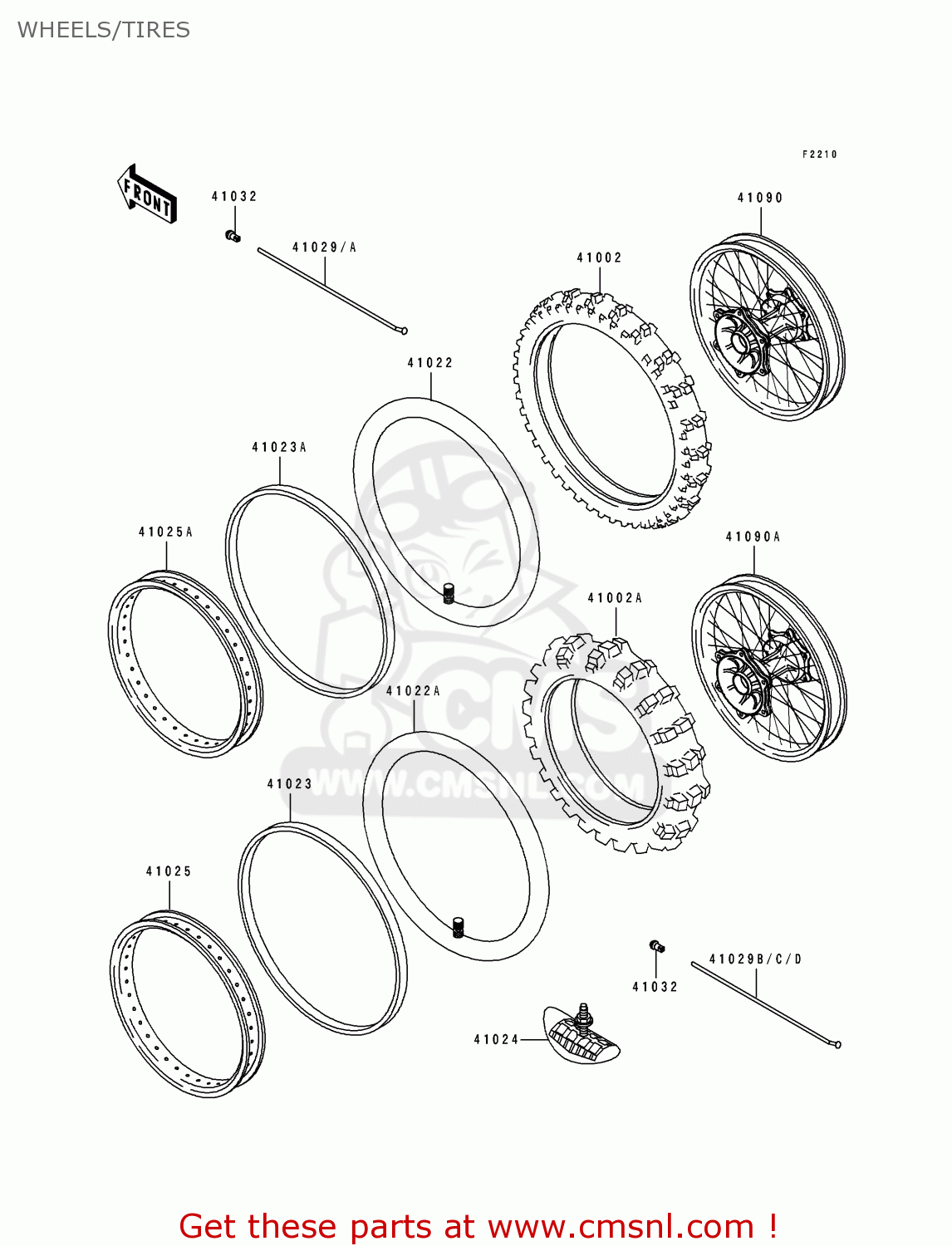 WHEELS/TIRES KX100-B6 1996 USA