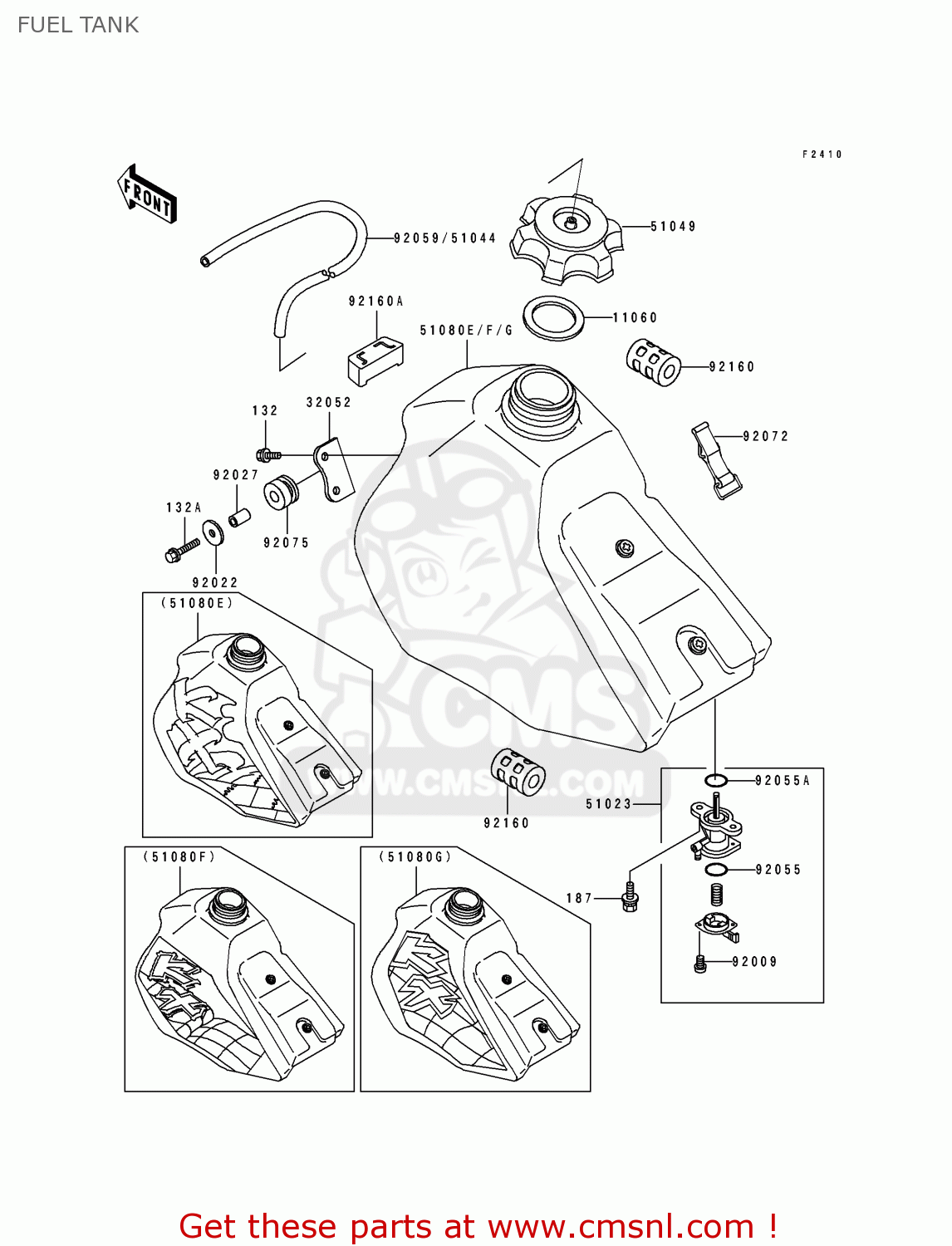 FUEL TANK KX100-B6 1996 USA