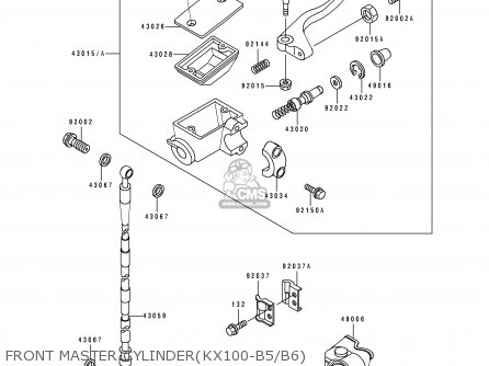 FRONT MASTER CYLINDER(KX100-B5/B6) - KX100-B6 1996 USA