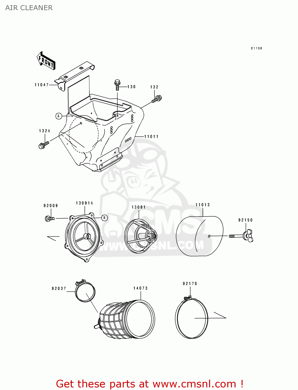 AIR CLEANER KX100-B7 1997 EUROPE AS