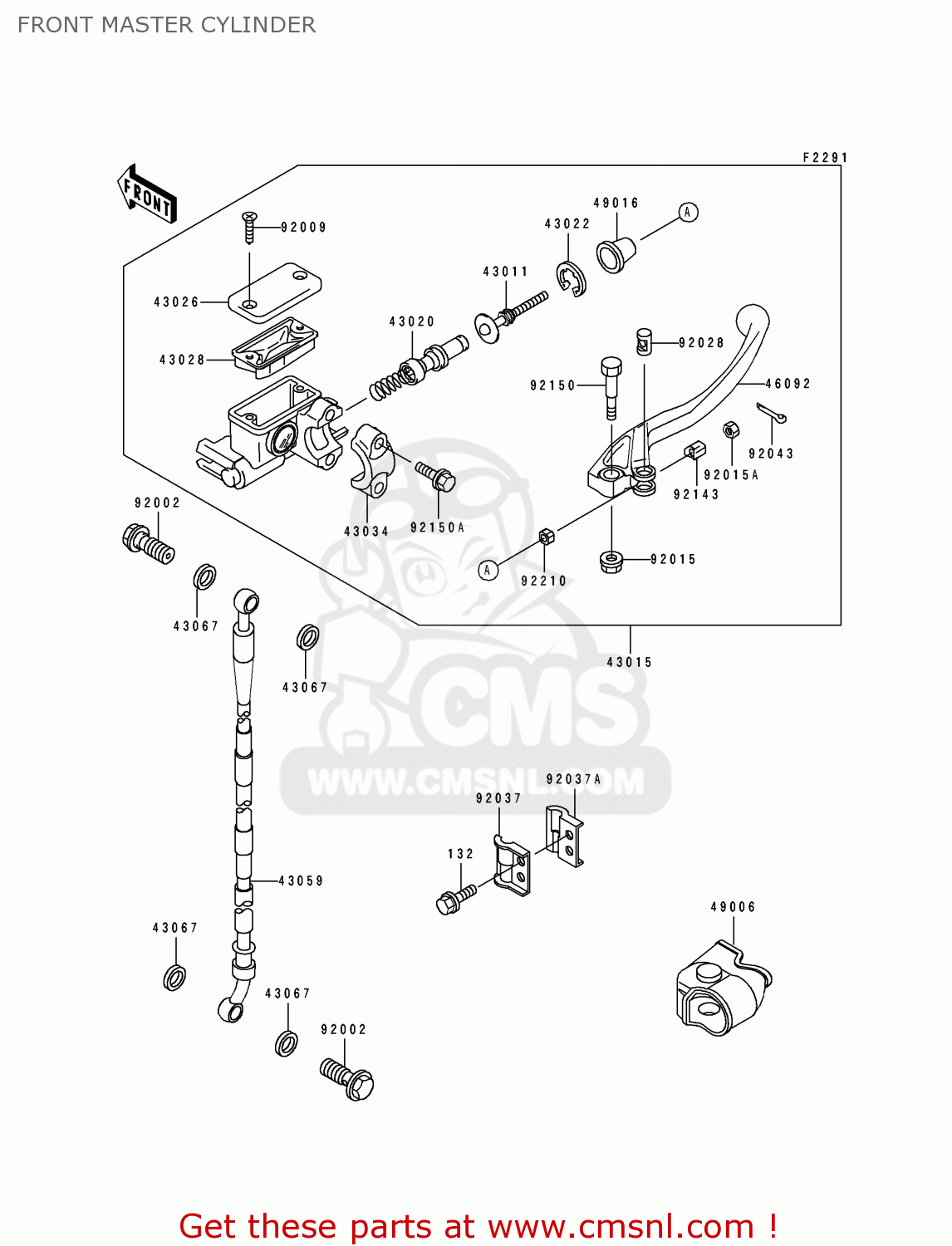 FRONT MASTER CYLINDER KX100-B7 1997 EUROPE AS