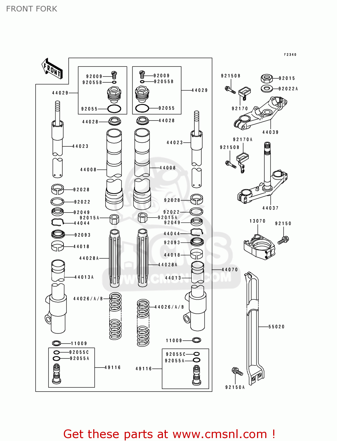 FRONT FORK KX100-B7 1997 EUROPE AS