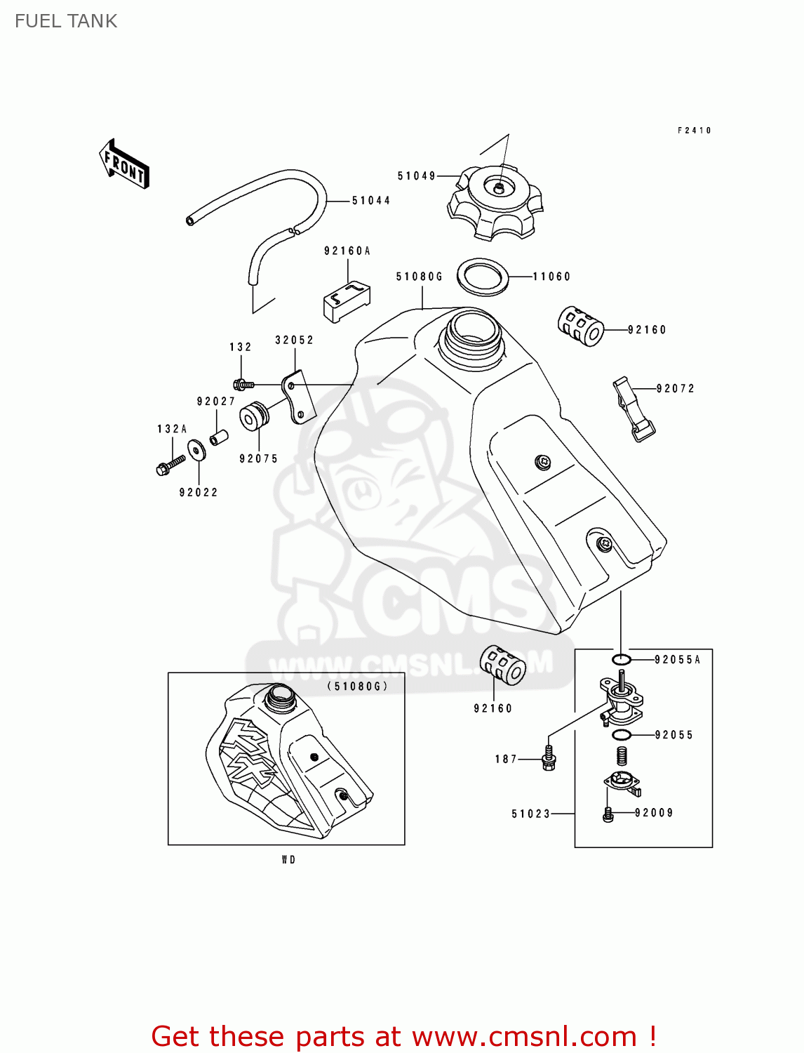 FUEL TANK KX100-B7 1997 EUROPE AS
