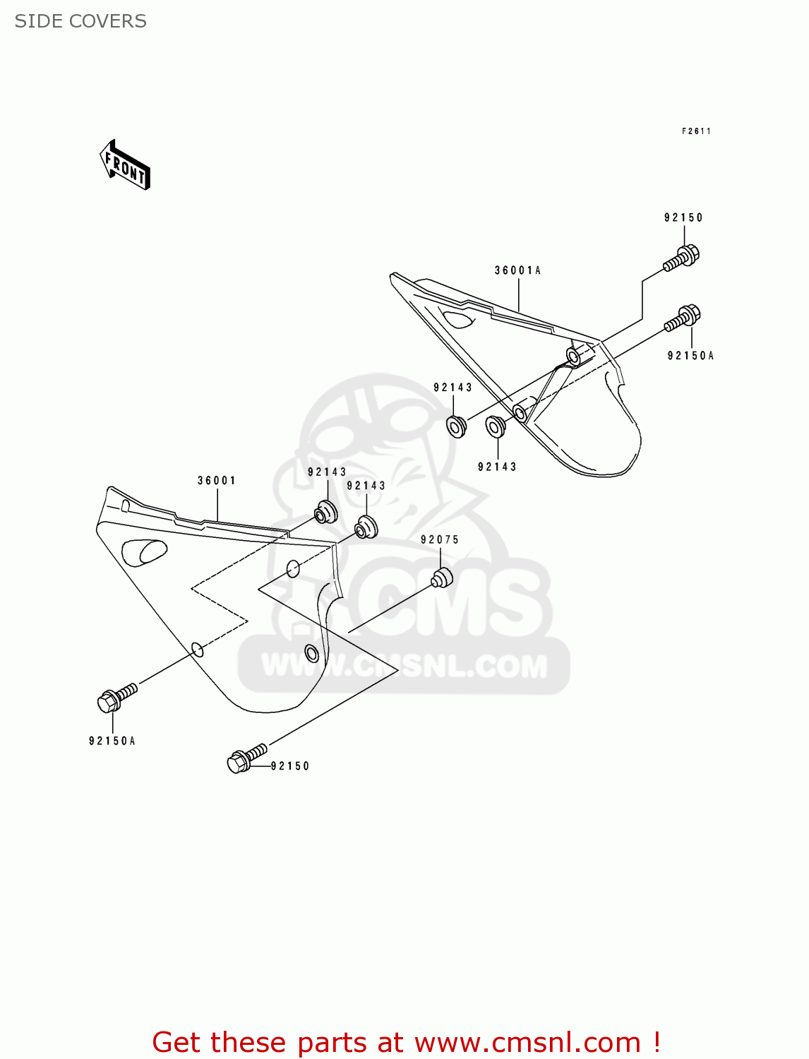 SIDE COVERS KX100-B7 1997 EUROPE AS