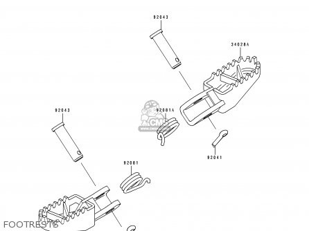 FOOTRESTS - KX100-B7 1997 EUROPE AS