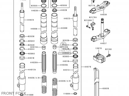 FRONT FORK - KX100-B7 1997 EUROPE AS