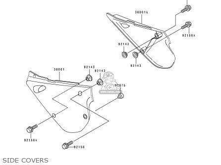 SIDE COVERS - KX100-B7 1997 EUROPE AS