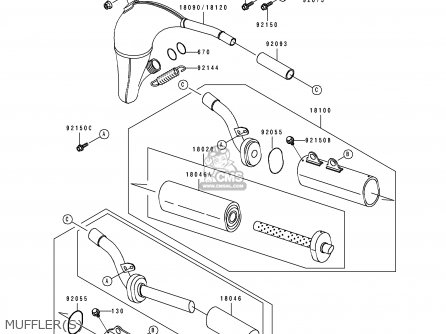 MUFFLER(S) - KX100-B7 1997 USA