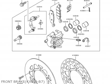 FRONT BRAKE(KX100-B7) - KX100-B7 1997 USA
