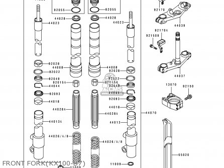 FRONT FORK(KX100-B7) - KX100-B7 1997 USA