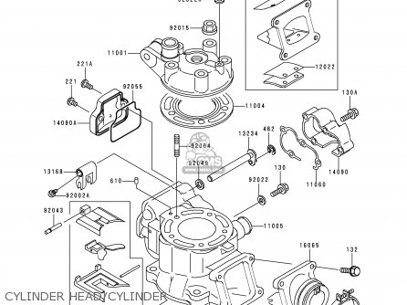 CYLINDER HEAD/CYLINDER - KX100-C1 1998 EUROPE AS