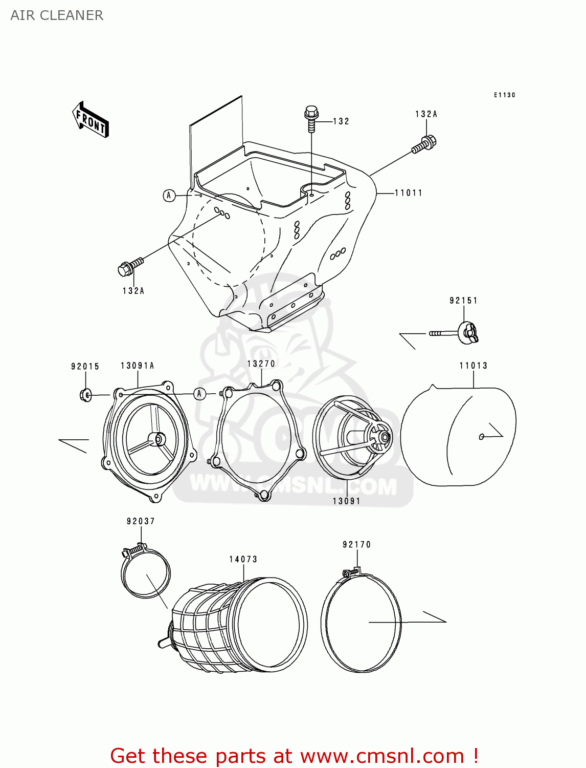 AIR CLEANER KX100-C1 1998 USA CANADA