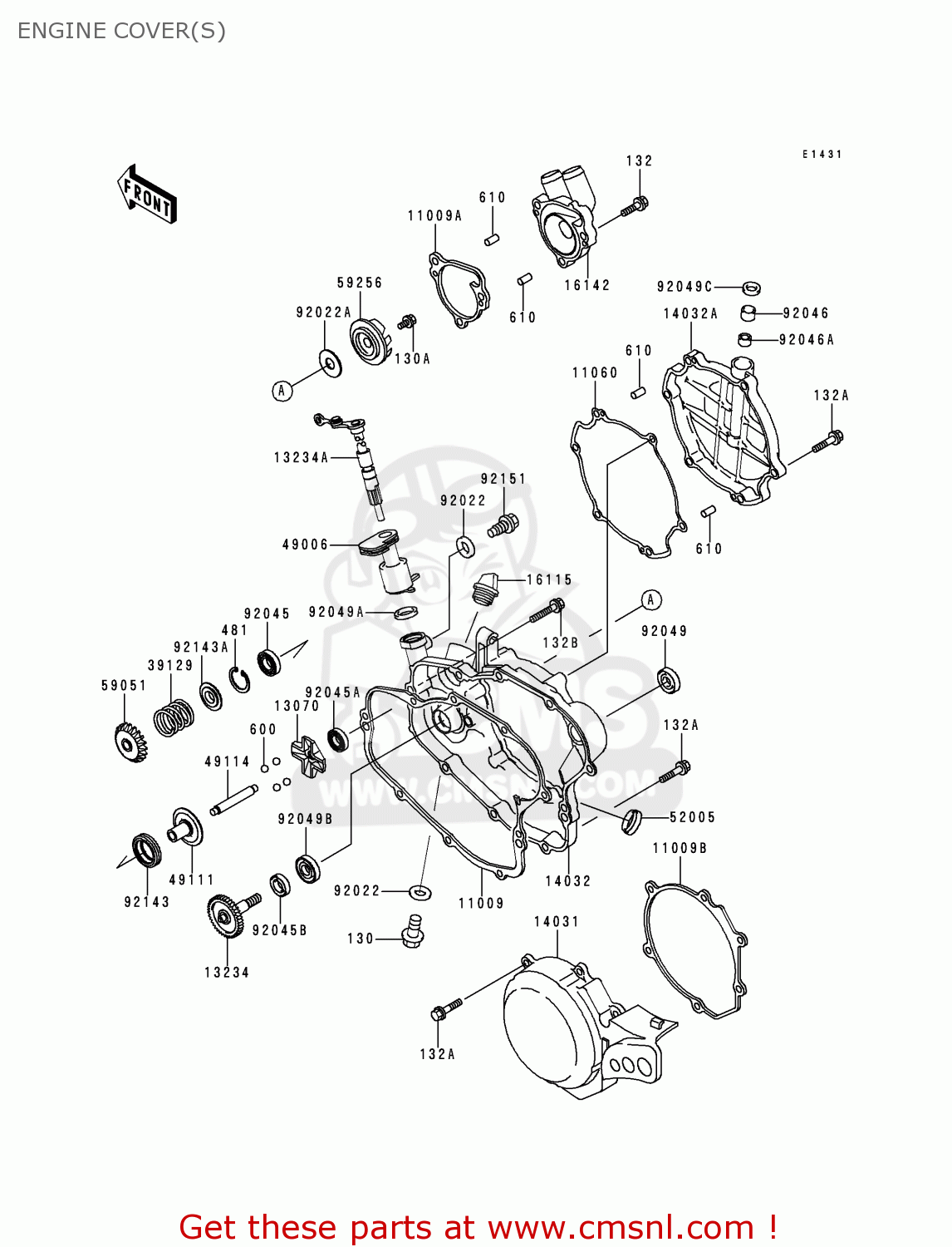 ENGINE COVER(S) KX100-C1 1998 USA CANADA