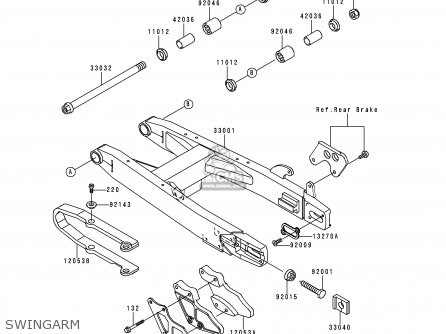 SWINGARM - KX100-C1 1998 USA CANADA