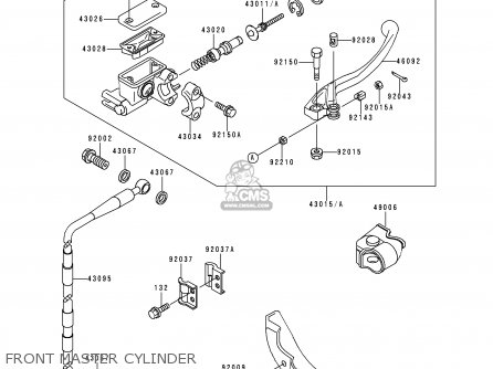 FRONT MASTER CYLINDER - KX100-C1 1998 USA CANADA