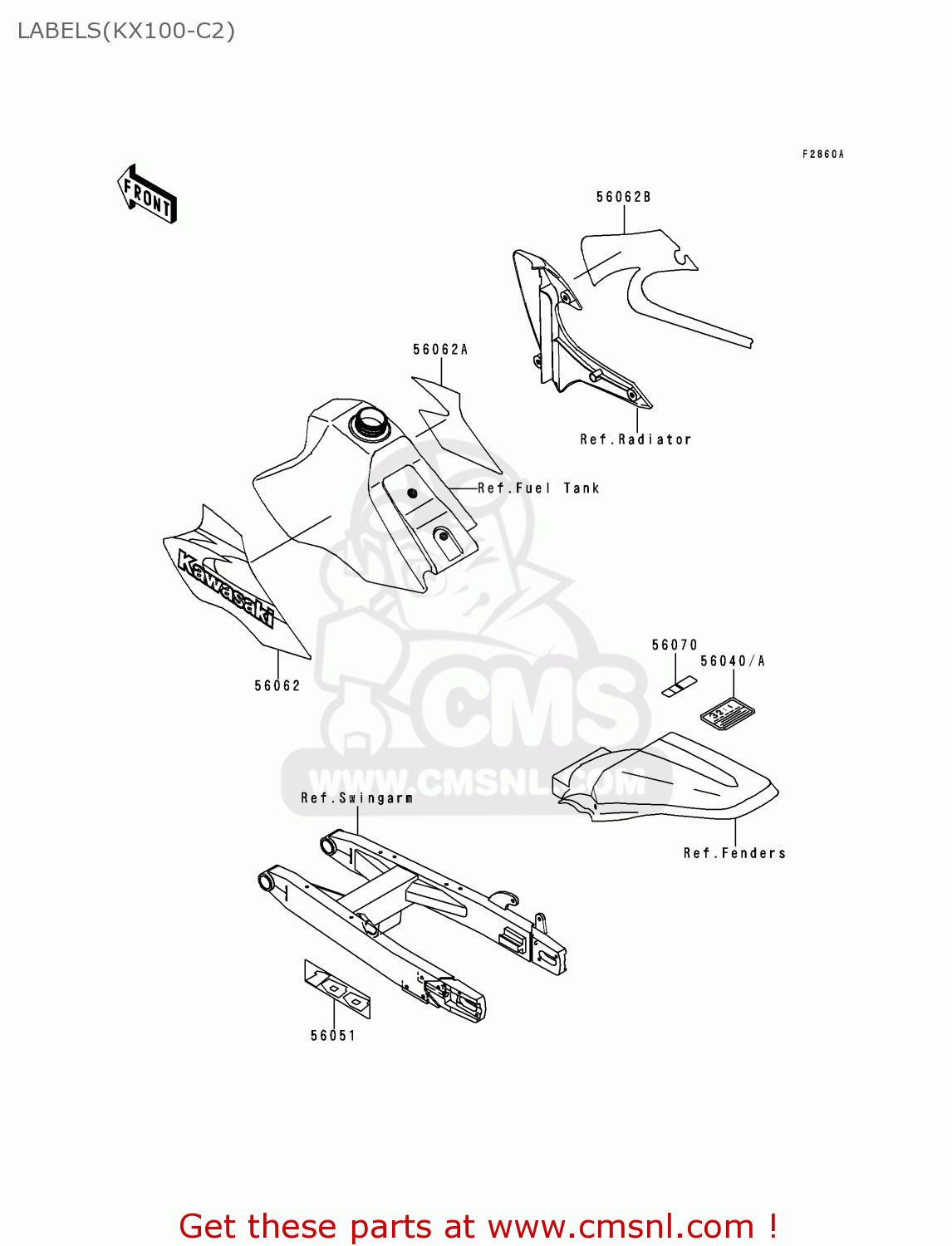LABELS(KX100-C2) KX100-C2 1999 EUROPE AS